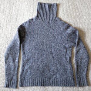 Wool Blend Knit Turtleneck Sweater Rainbow Heather